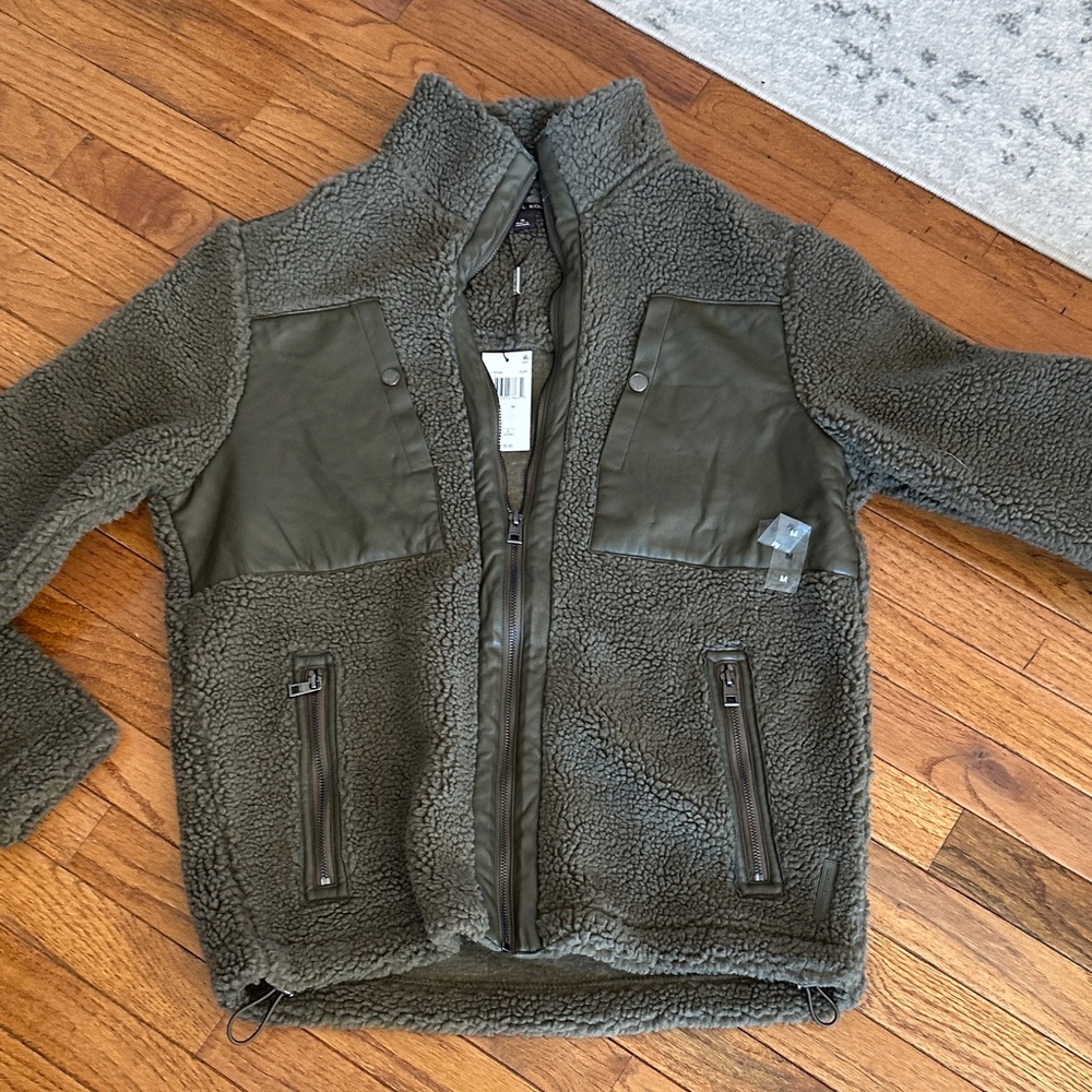 Michael Kors  Green Sherpa Jacket